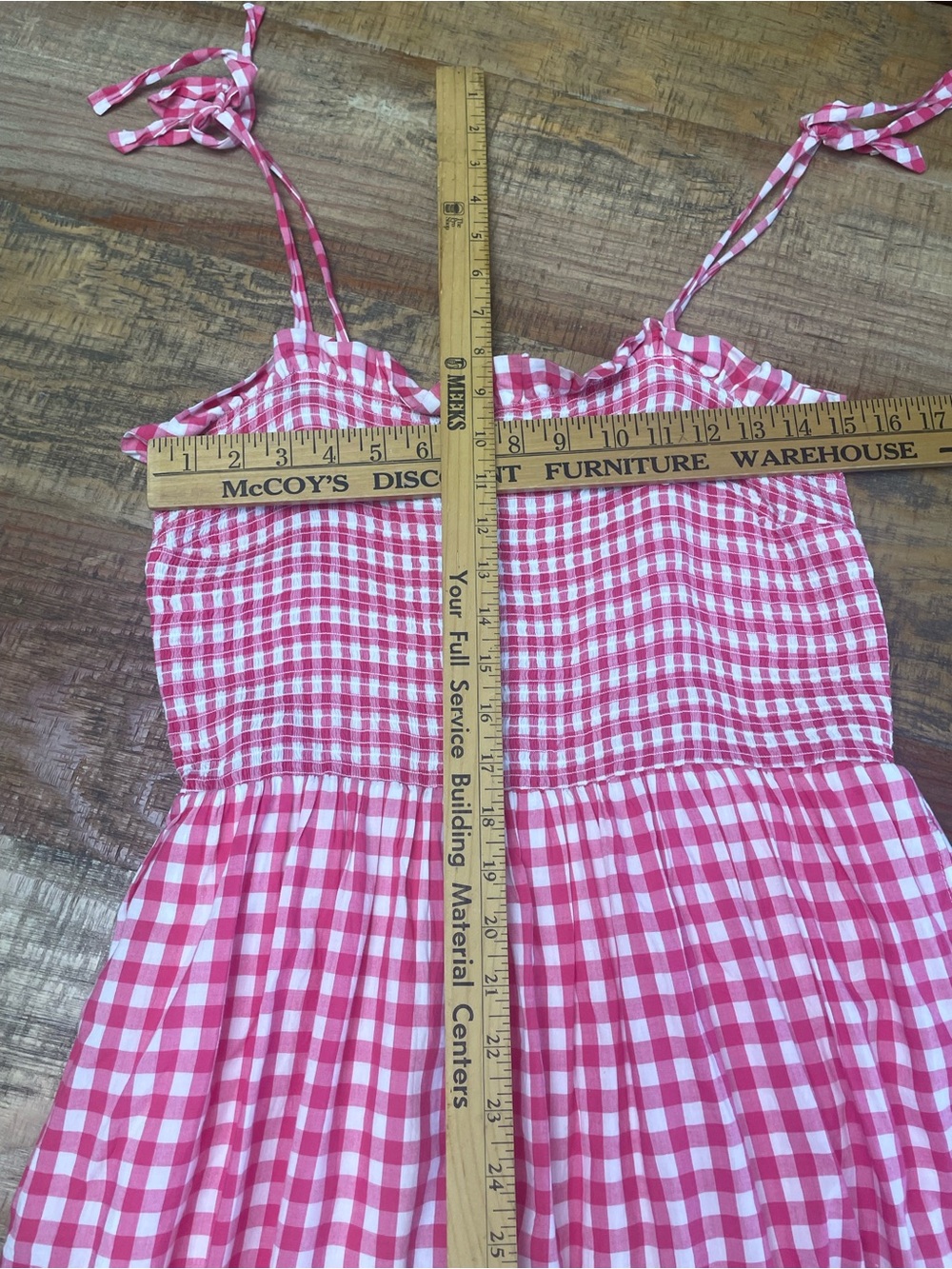 Draper James Pink Gingham Smocked Midi Sundress Medium Cottagecore - Picture 5 of 10
